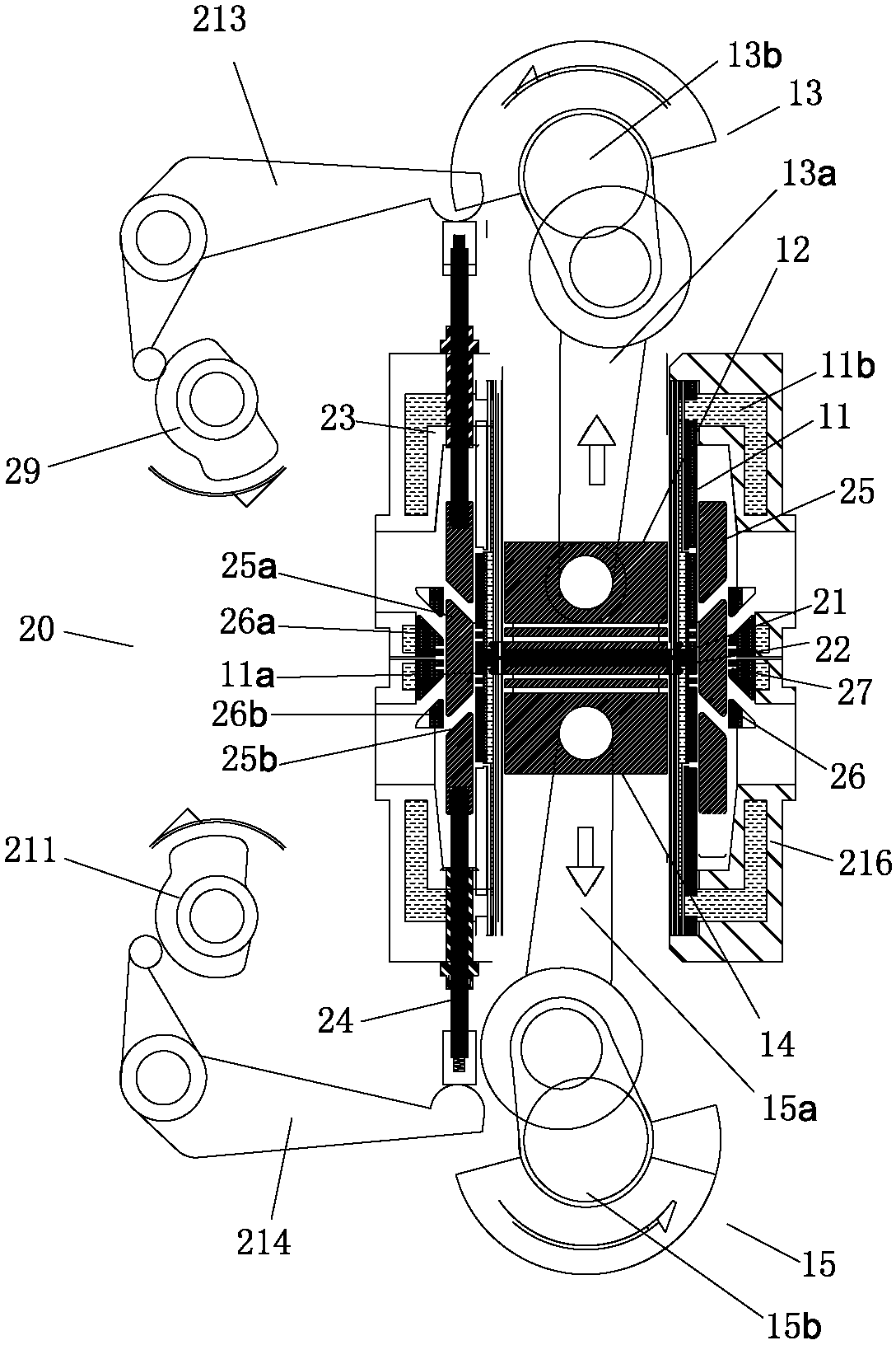 Reverse hedging internal combustion engine