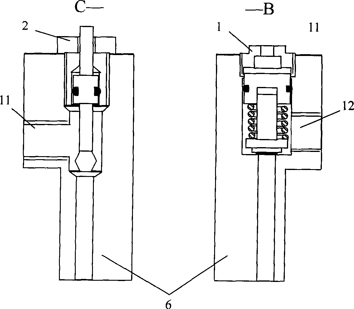 Integral bottle valve FOR vehicle-mounted high-pressure hydrogen storing bottle