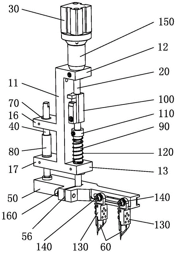 Knife structure in a placket machine