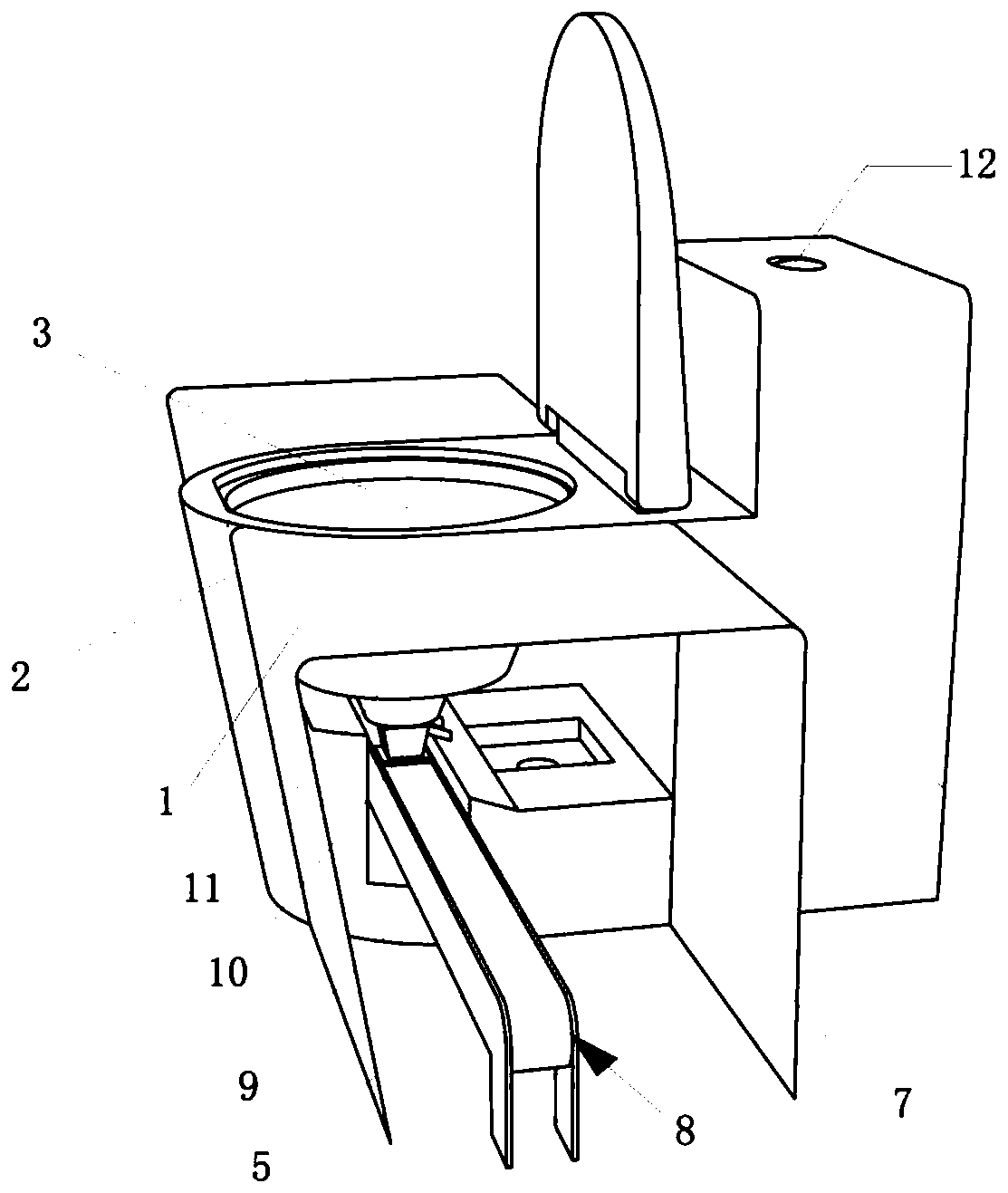Closestool type urine detection sampling device