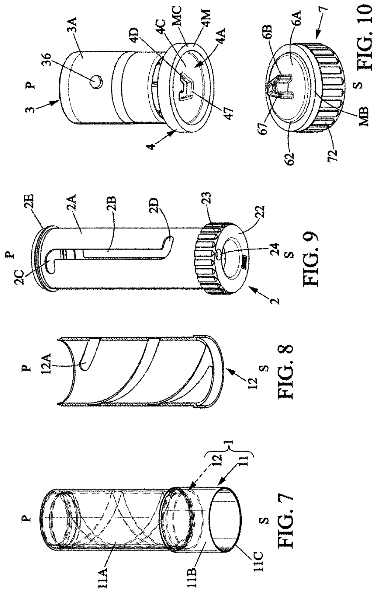 Cosmetic product dispensing device, comprising a base and a cartridge designed to be detachably intercoupled