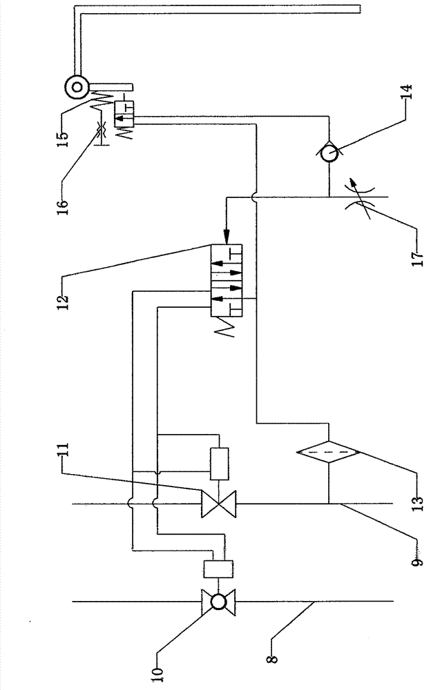 Intelligent air-water spraying control dust falling device for blasting of coal mine