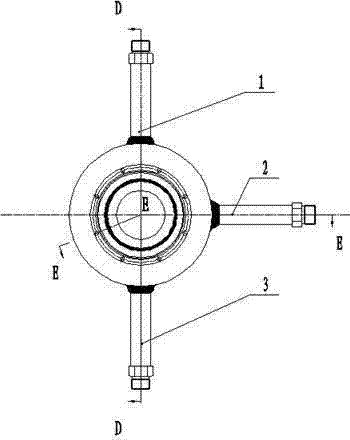 Re-combustion injector of combustor of re-combustion supercritical pressure gas-liquid phase fuel generator