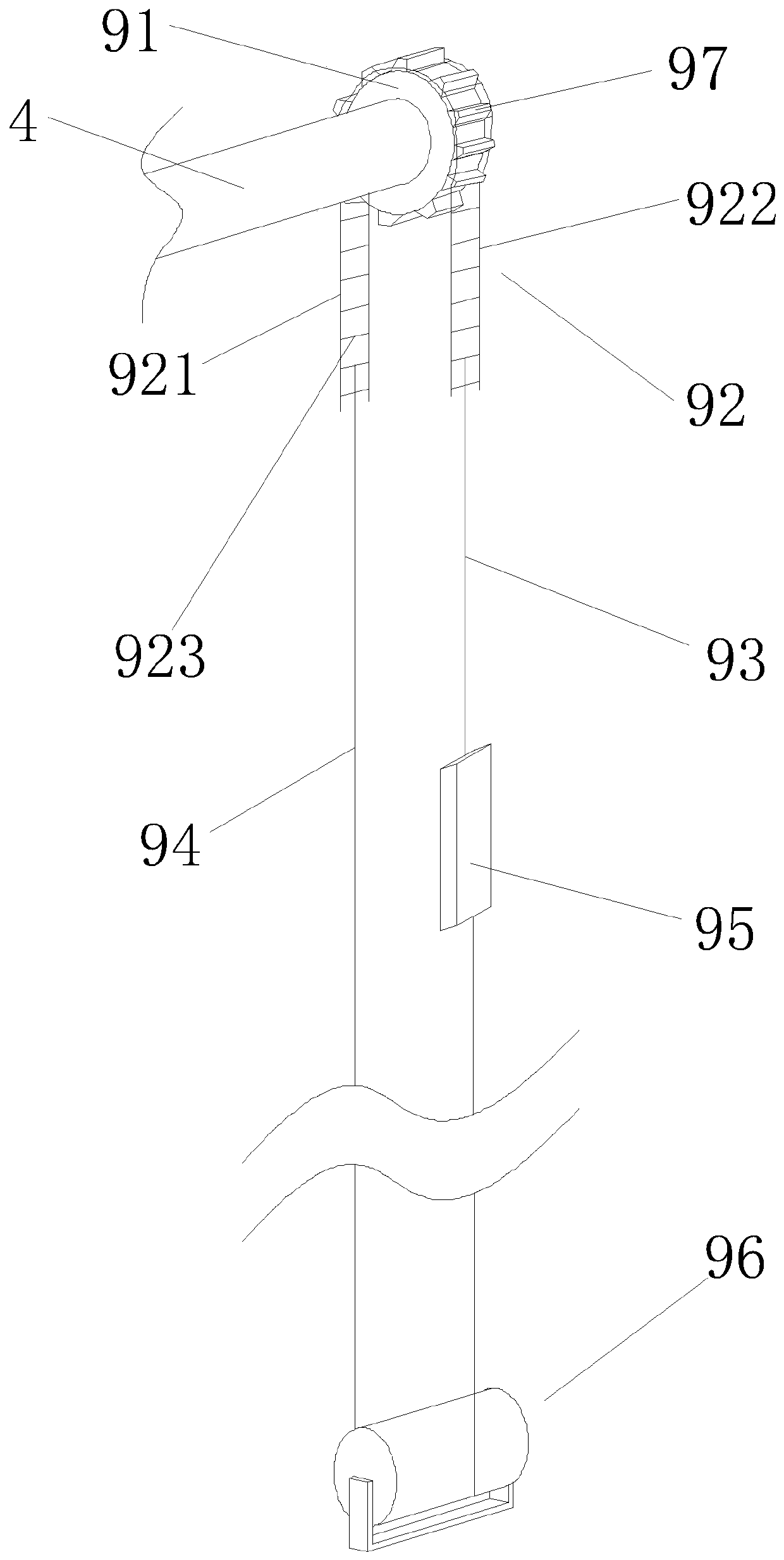 Hollow glass with built-in louver blades