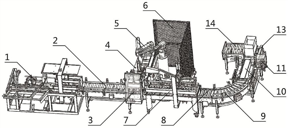 Automatic boxing mechanism for box packaging and working method of automatic boxing mechanism