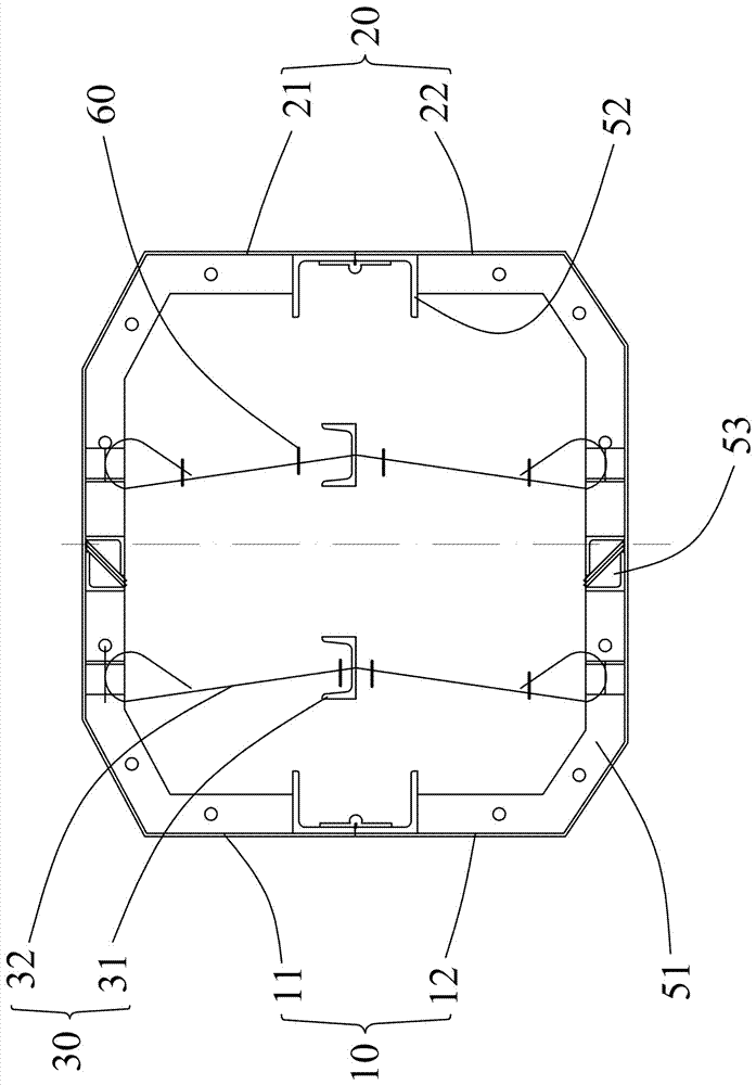 Drawing type steel inner die and construction method of prefabricated hollow slab girder
