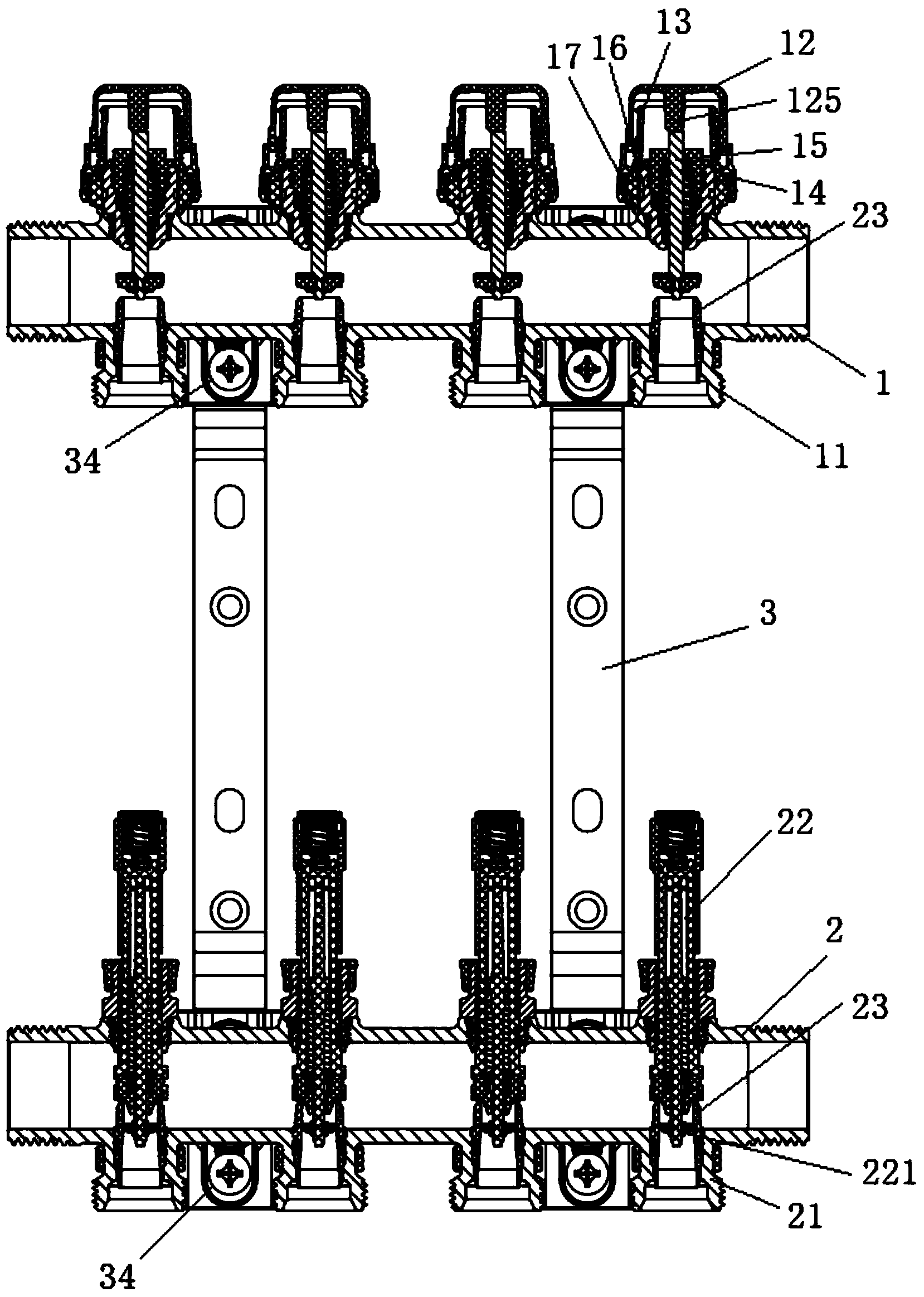 Water distribution and collection device