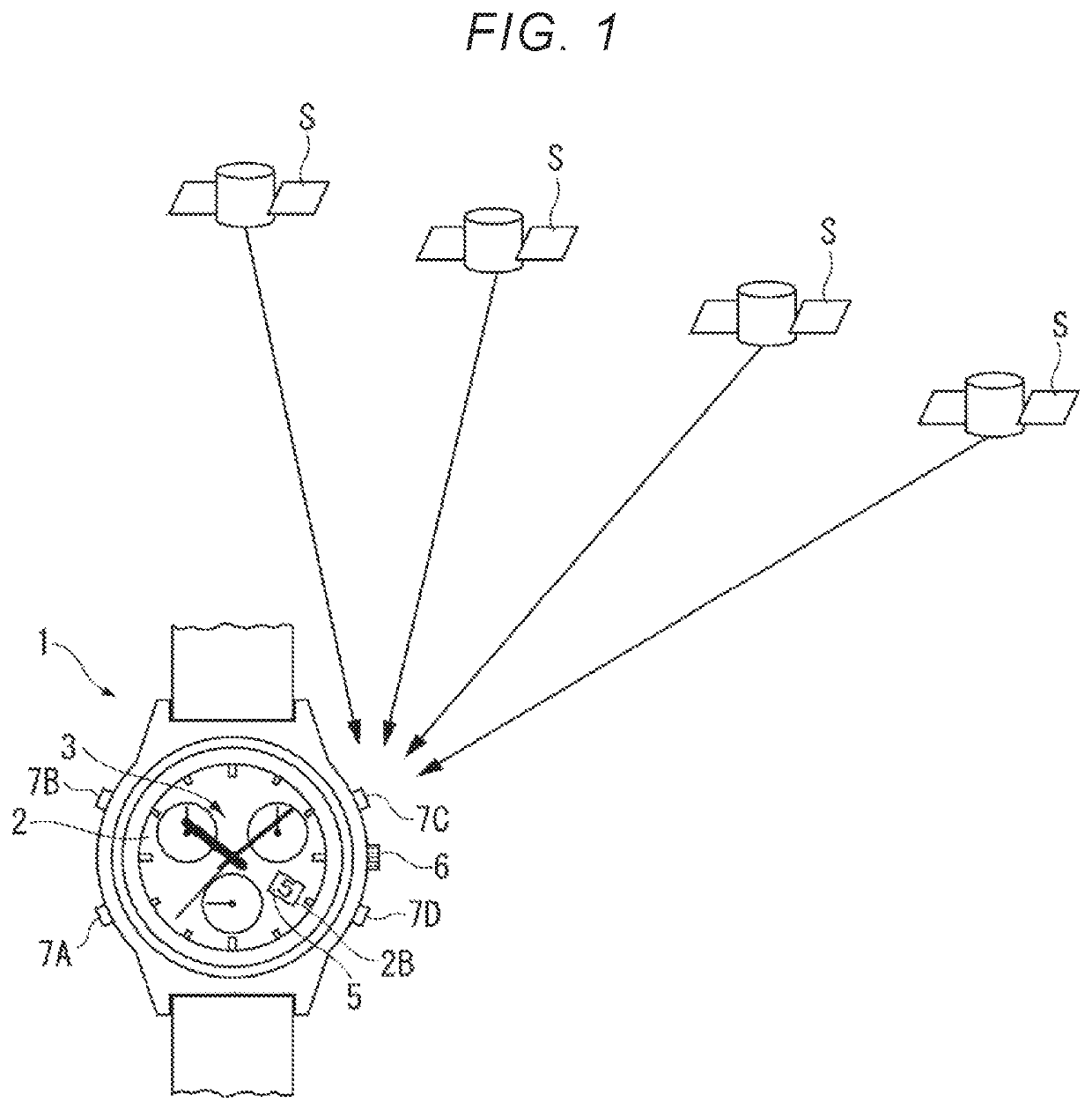 Electronic timepiece having a conductive member spaced apart from a planar antenna
