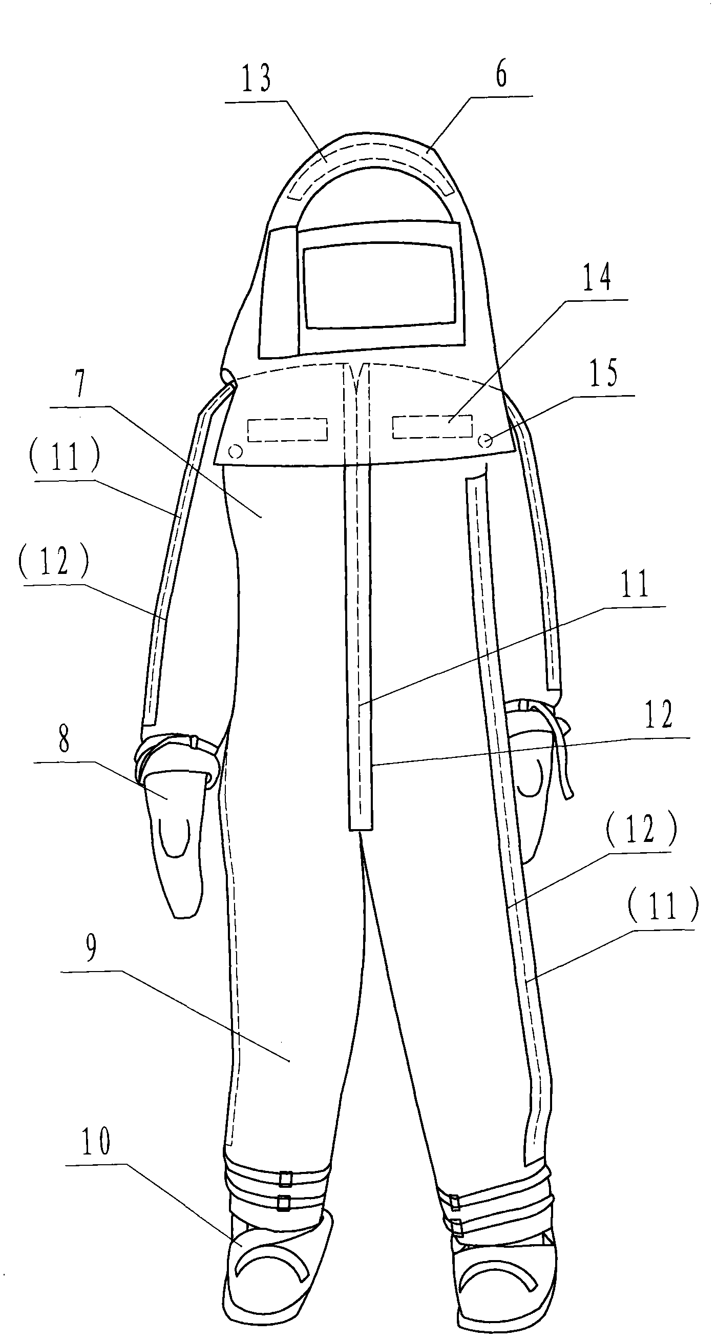 Fire-fighting fire proximity suit capable of cooling and prolonging time for rescuing in sea of fire