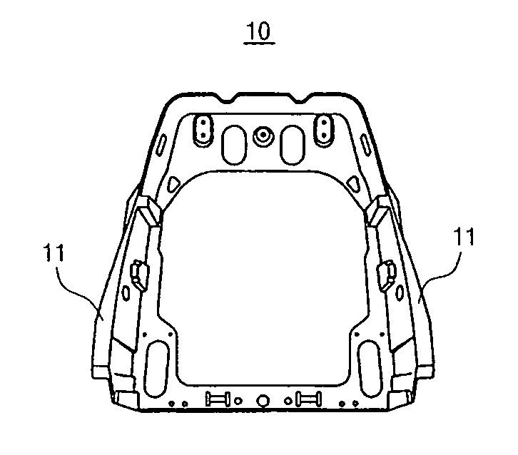 Seat back frame and method of manufacturing the same