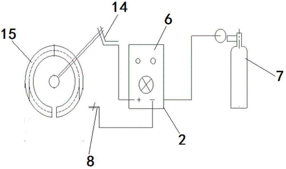 Welding device for wheel sound-absorbing ring