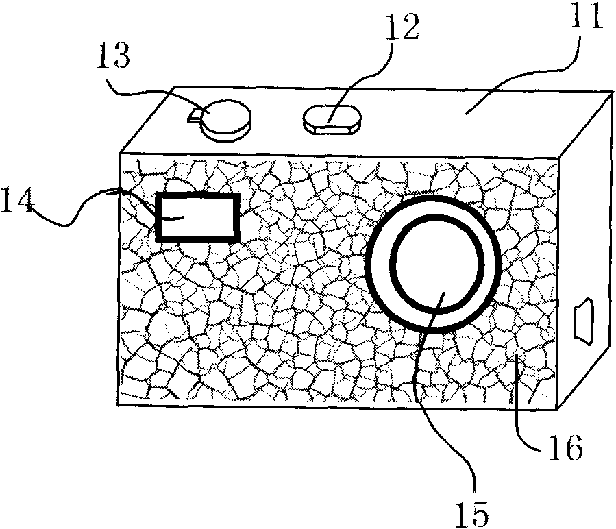 Method for manufacturing grains and patterns on product and digital camera with grains and patterns