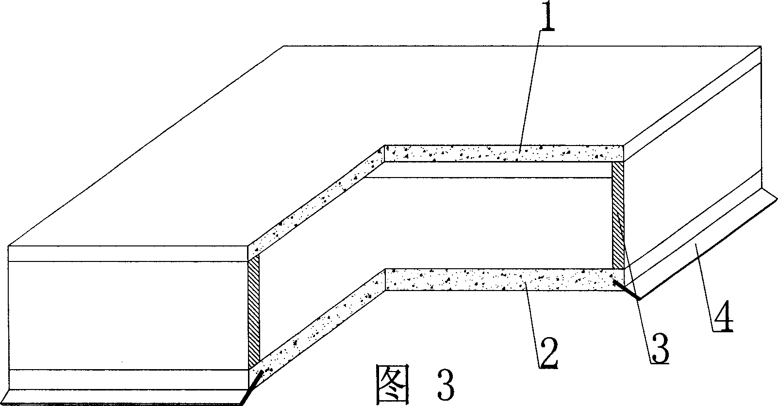 Sandwich member for concrete use