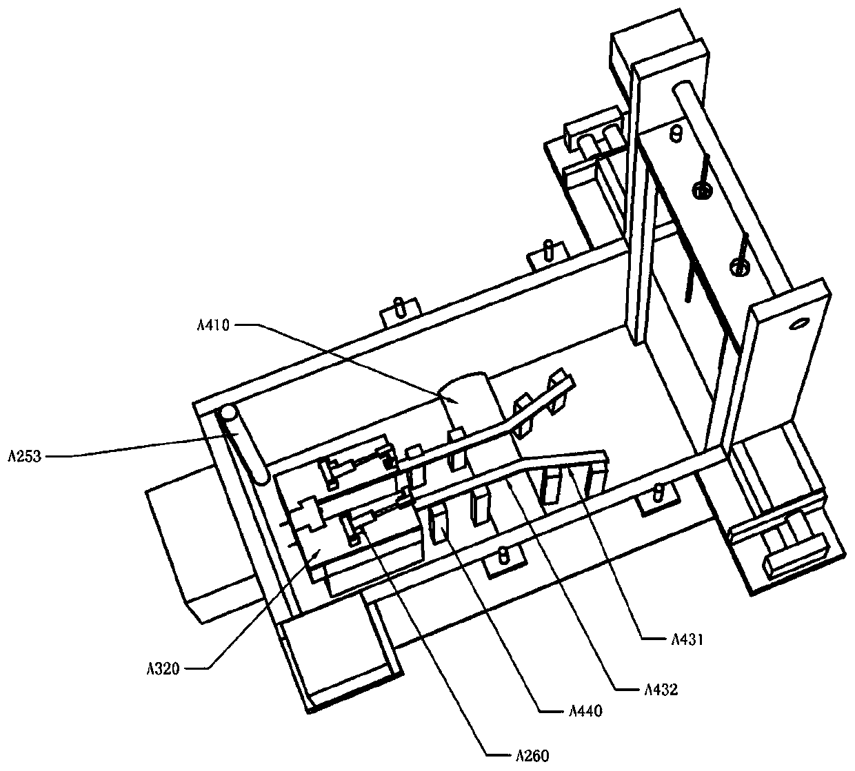 A flat pressing assembly and its display boat and charging port with automatic charging function