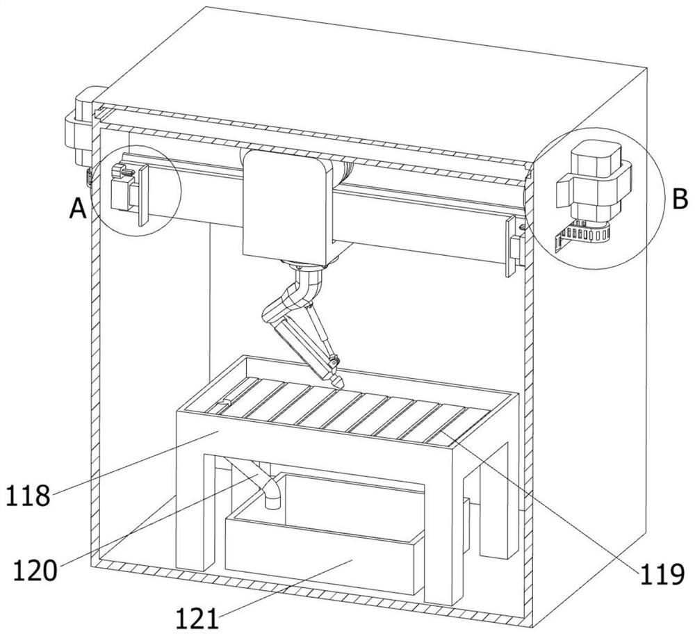 Timed cleaning equipment for mechanical parts on basis of remote control