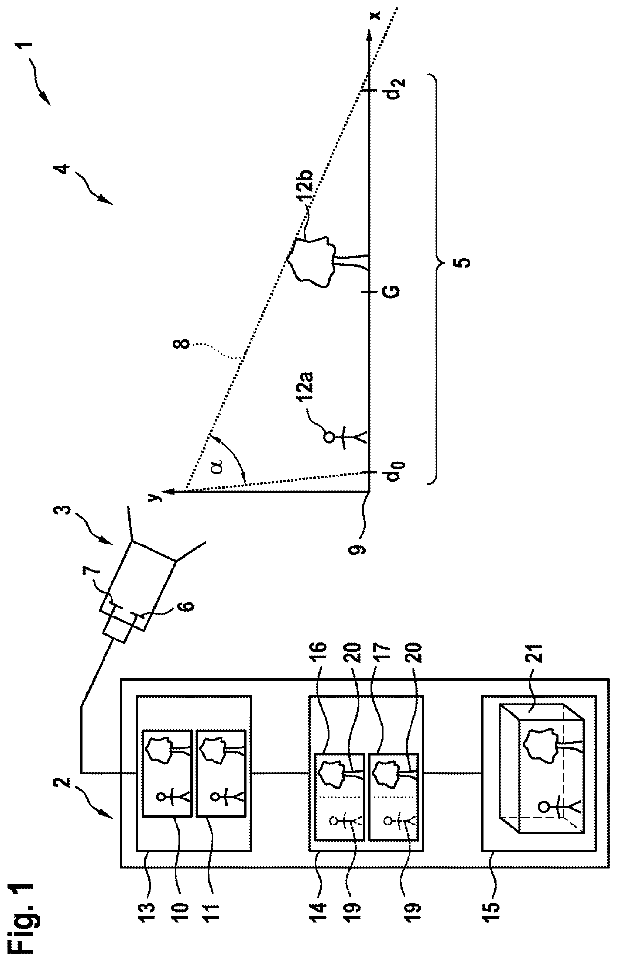 Control device for a camera apparatus, camera arrangement and method for the stereoscopic recording of a monitoring area