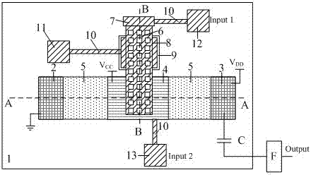 Phase detector based on micro-mechanical gallium arsenide-based cantilever beam and detection method