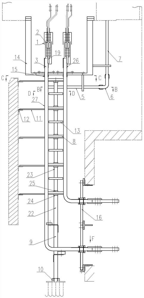 Stator leading-out wire structure of air internal-cooling generator