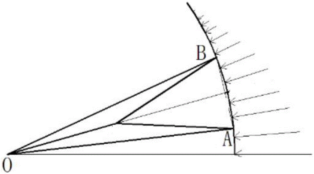 Two-forked tree-shaped arc door supporting arm