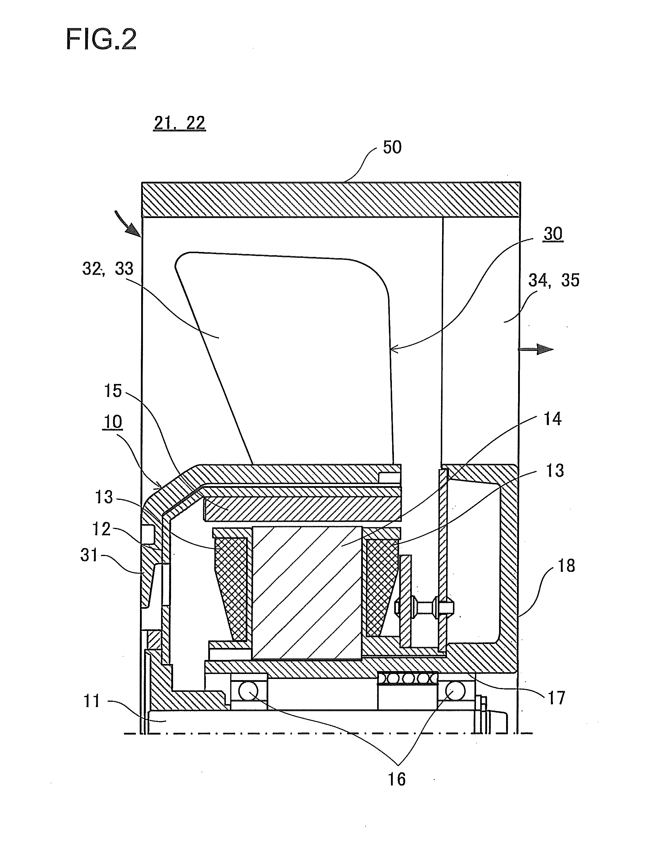 Inline axial flow fan