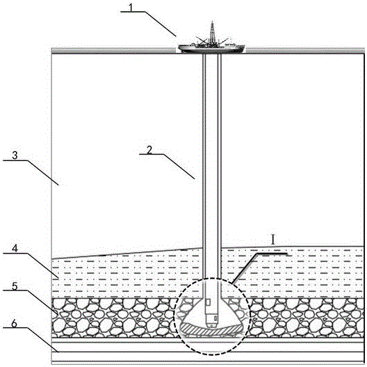 Backfill device and backfill method for chambers formed during exploitation of natural gas hydrate in seafloor