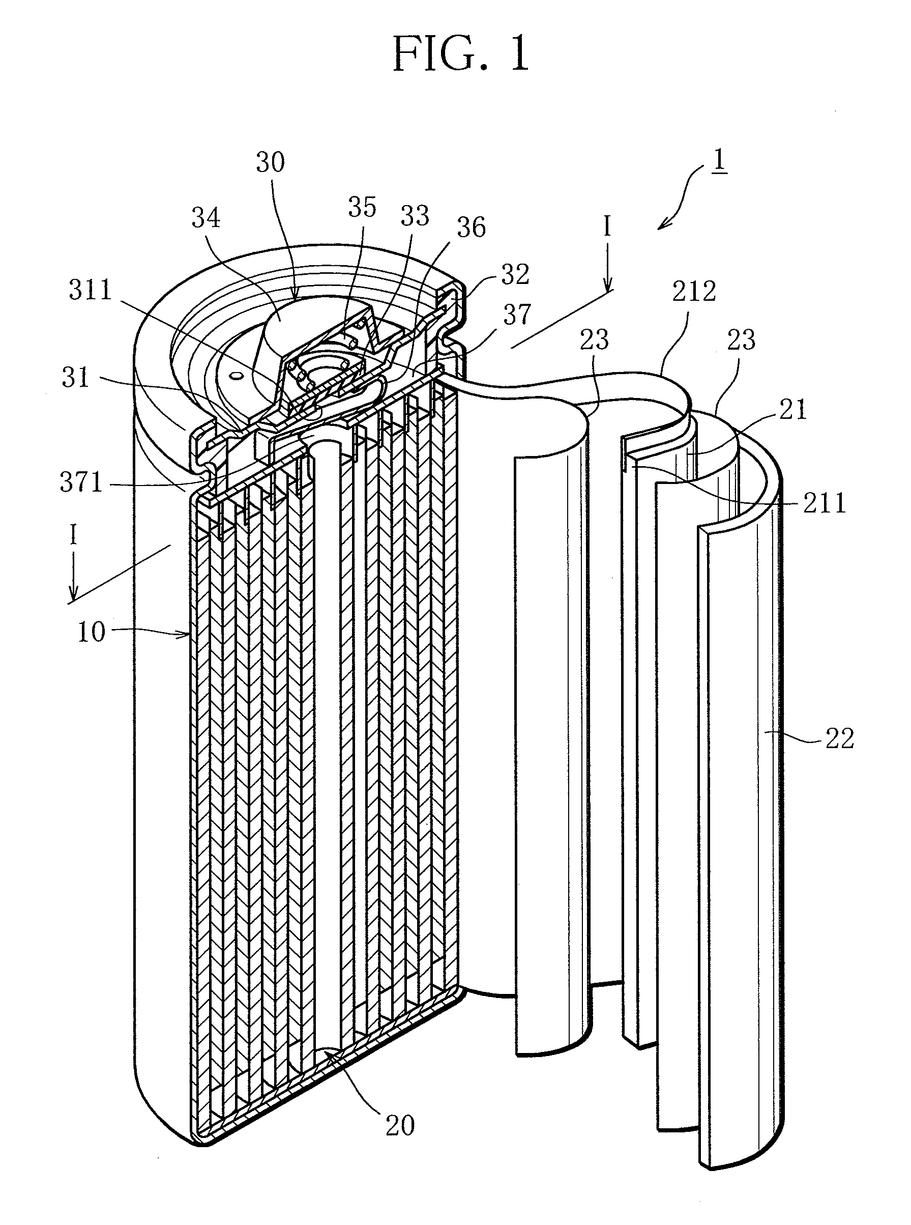 Negative-Electrode Plate and Cylindrical Cell Including Same