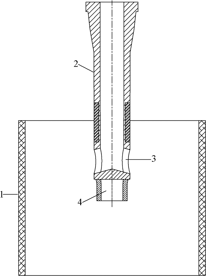 Method for improving internal quality of continuous casting and submerged nozzle for implementing method