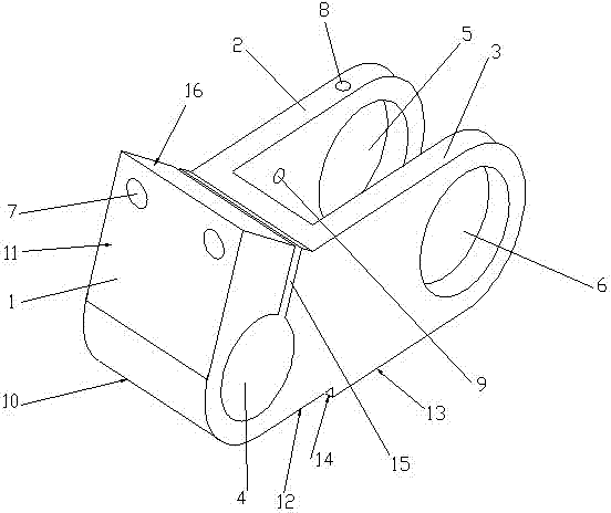 Mechanical connection block of hole shafts