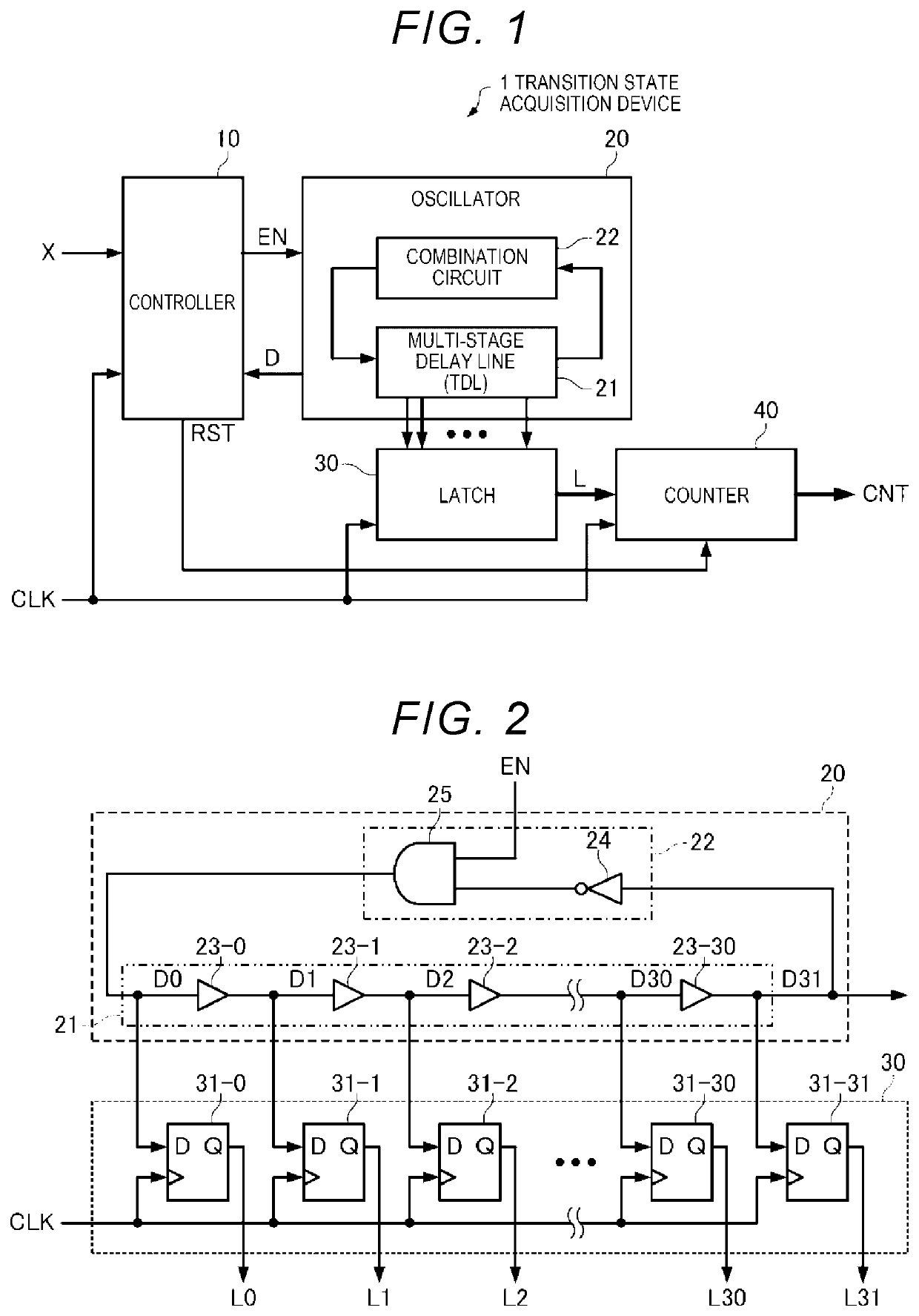 Transition state acquisition device, time-to-digital converter, and A/D conversion circuit