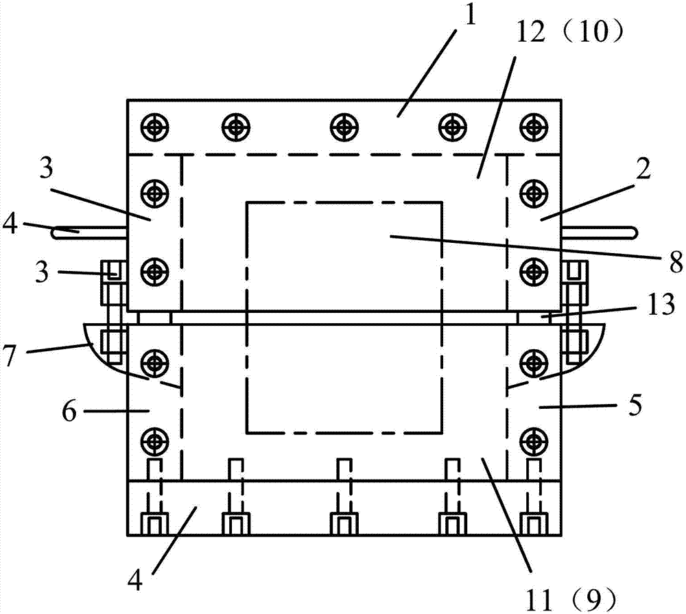 Rock structural surface shear test method and implementation apparatus thereof