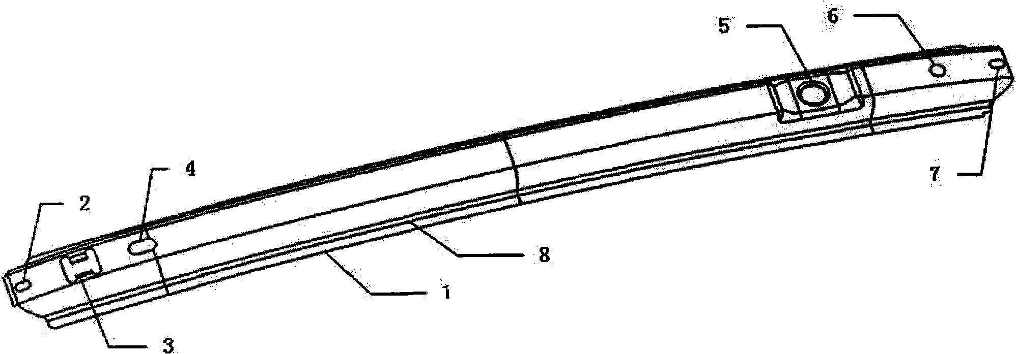 Stamping method for using high-strength steel plate to manufacture automobile rear bumper steel girder
