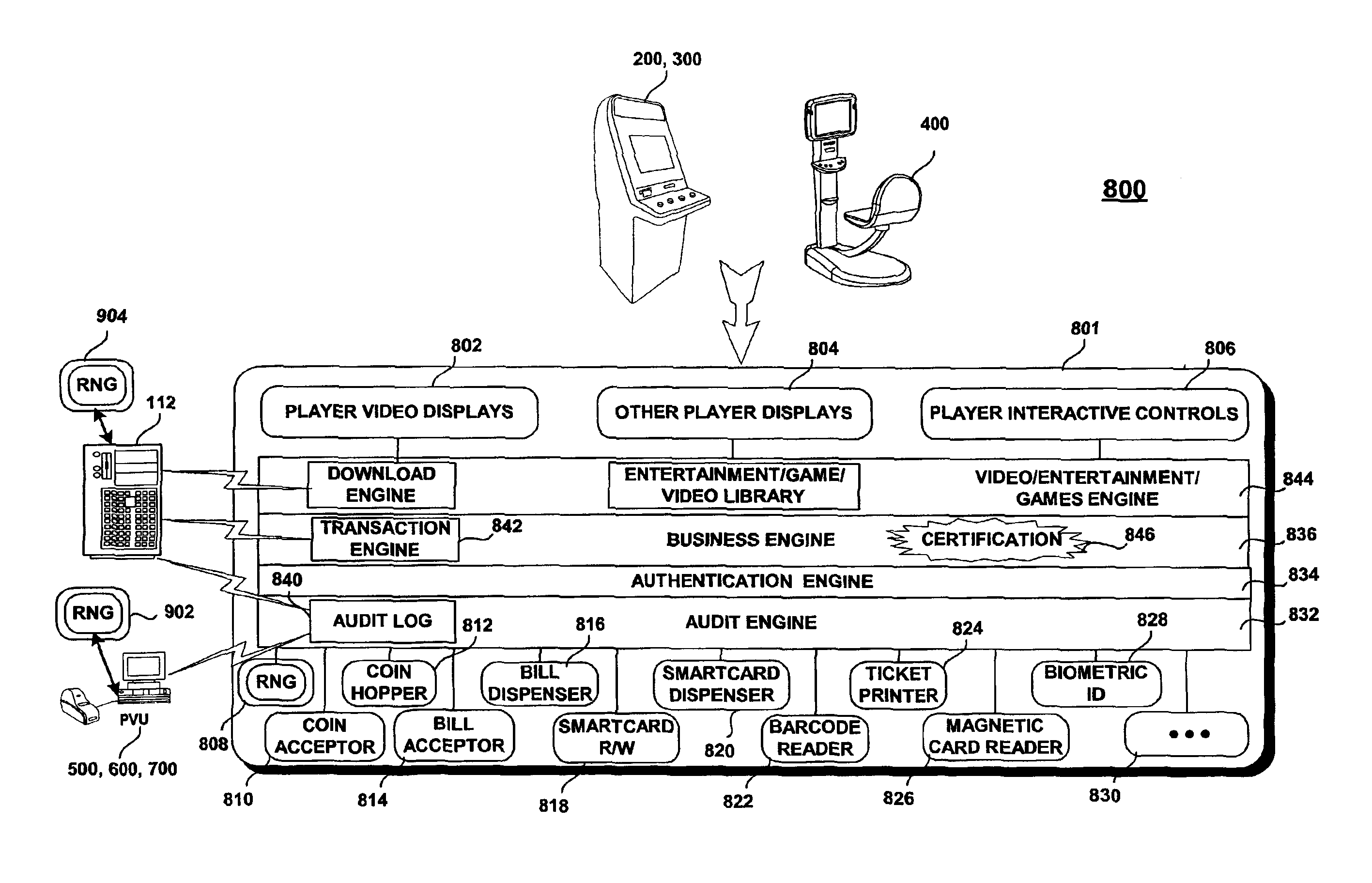 Modular entertainment and gaming system configured for network boot, network application load and selective network computation farming