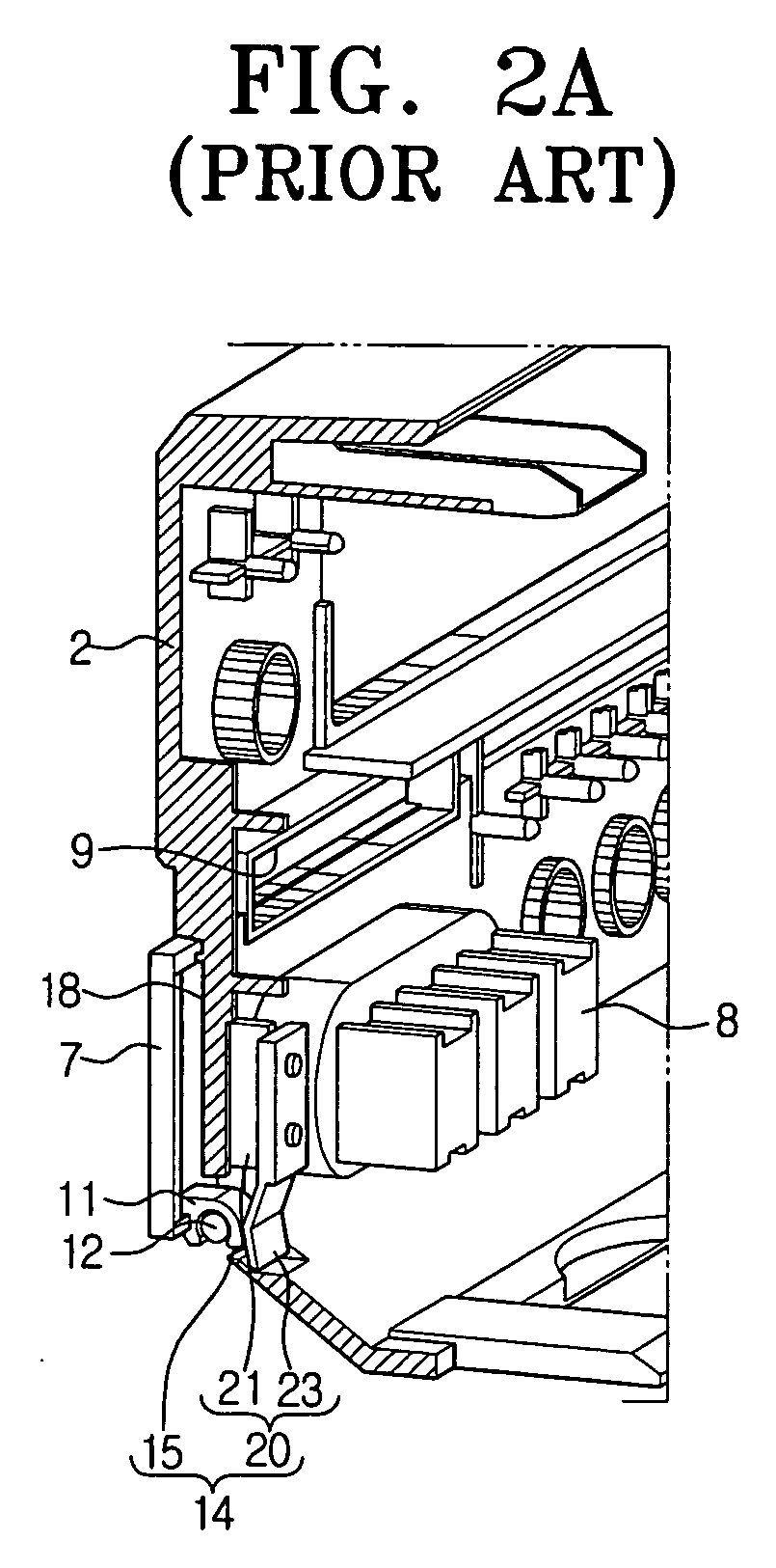 Door opening and closing device and electronic apparatus having the same