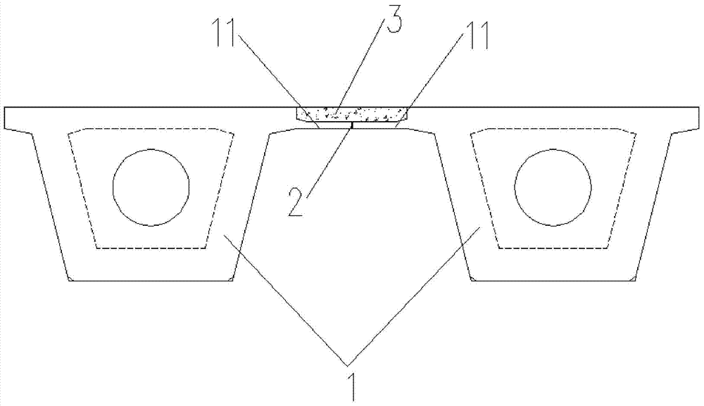 Wet connection section connection structure used between fully prefabricated assembled bridge girders