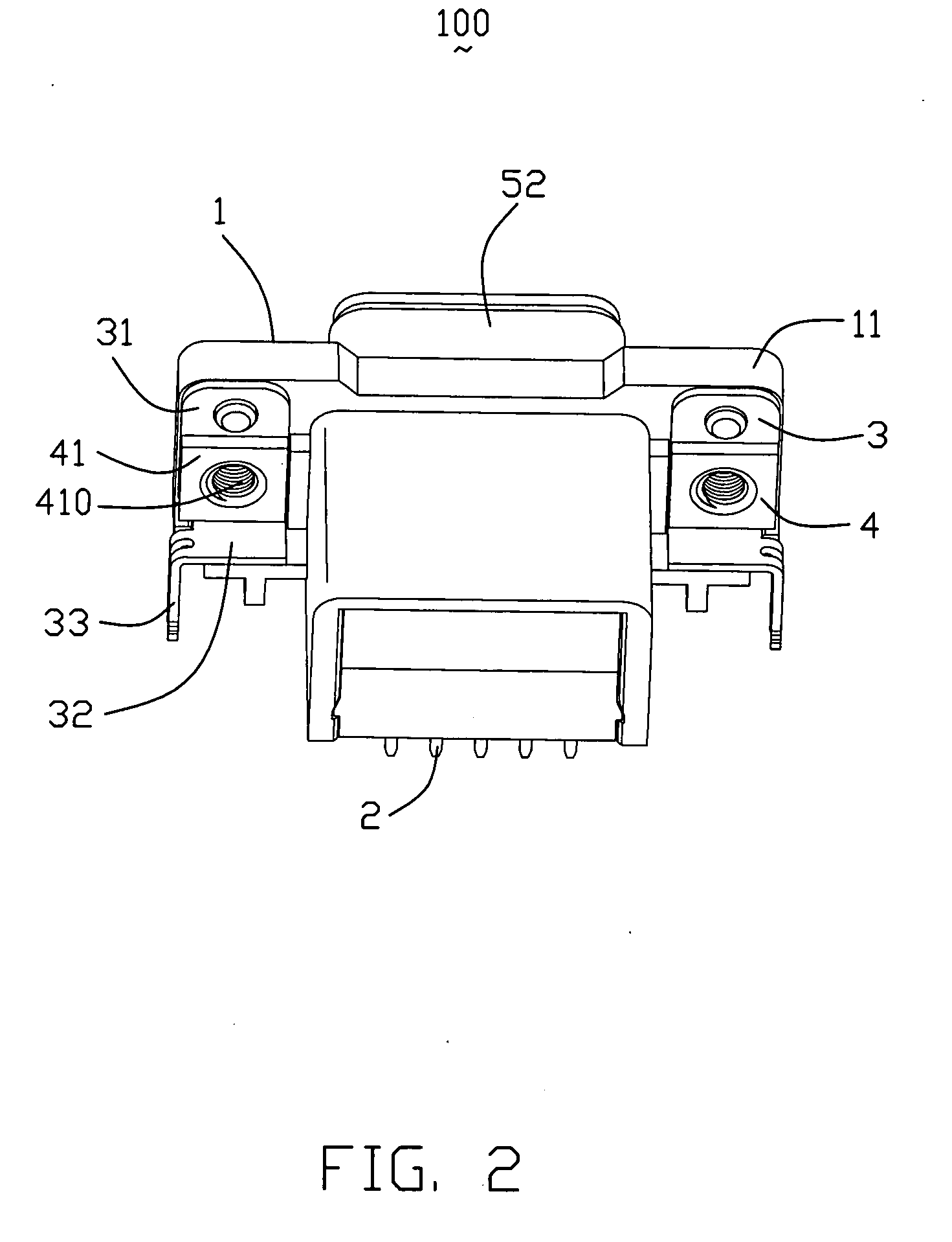 Electrical connector with improved fastener