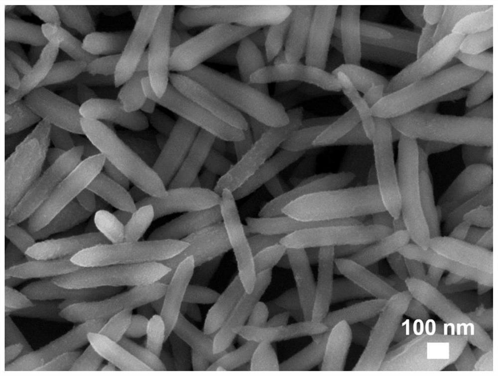 Gas-sensing nanomaterials based on carbon particle-modified mesoporous iron oxide nanorod structure, preparation process and application