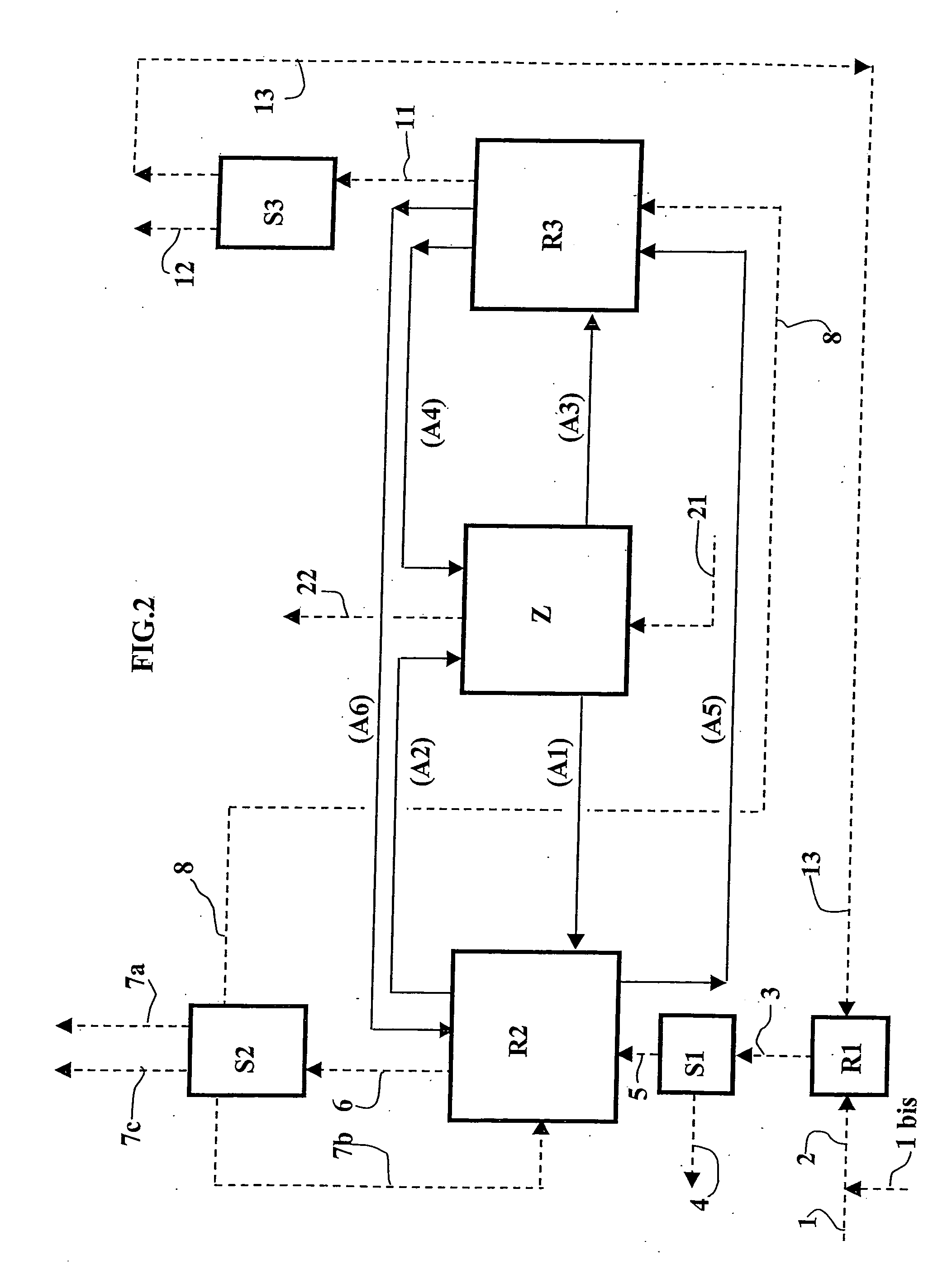 Process for multistage conversion of a charge comprising olefins with four, five or more carbon atoms, with the aim of producing propylene