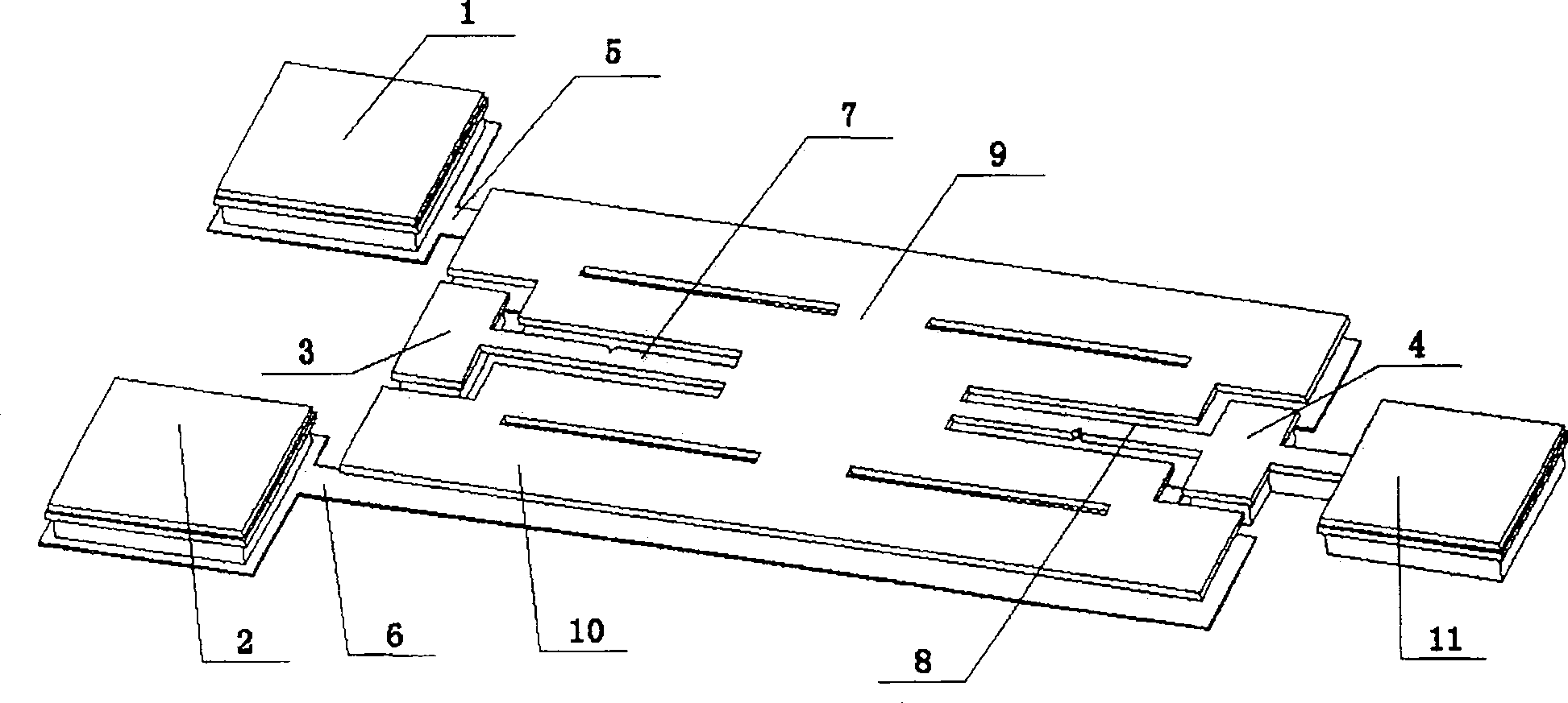 Micro-structure twist fatigue testing apparatus driven by parallel plate capacitance