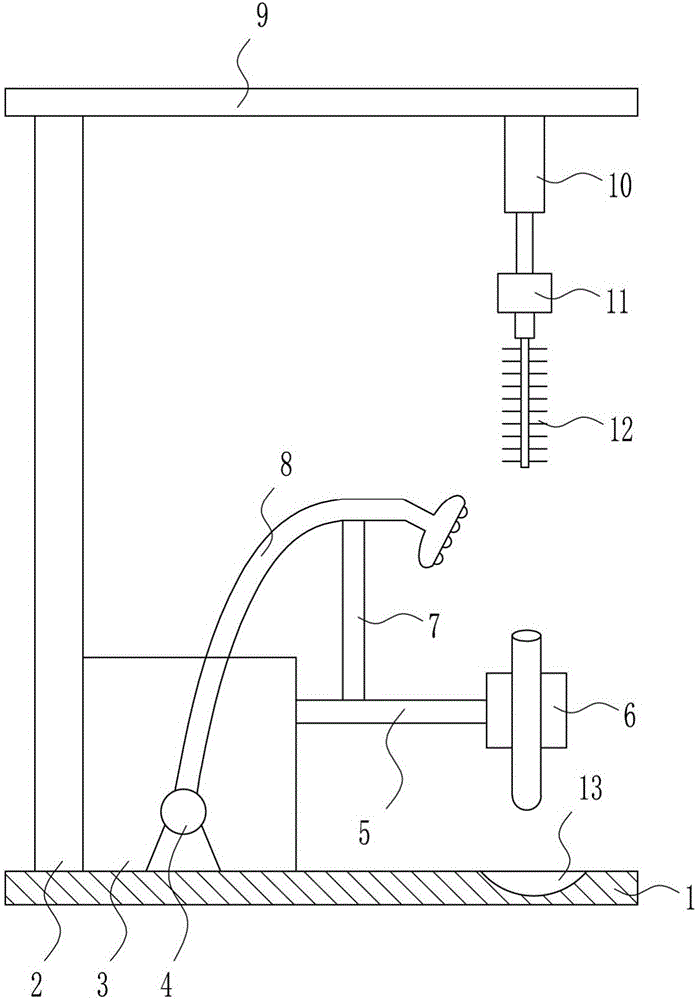 Test tube inner wall cleaning device for gene engineering experiments