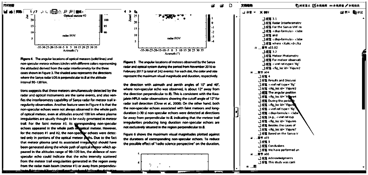 A method and device for synchronizing association between xml file and pdf file