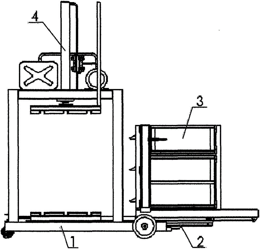 Moving container type self-weighing hydraulic packing machine