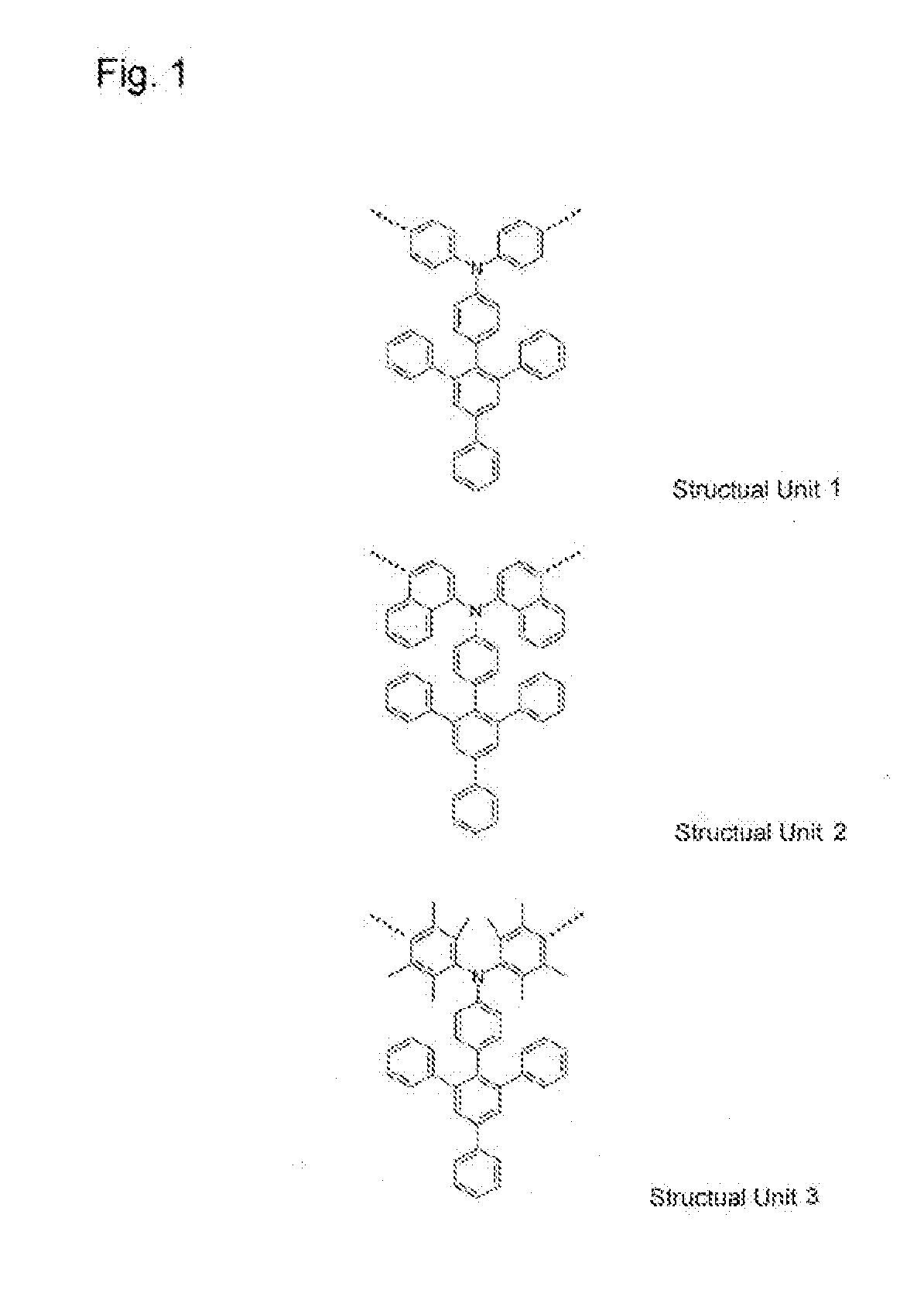 High molecular weight compound containing substituted triarylamine structural unit