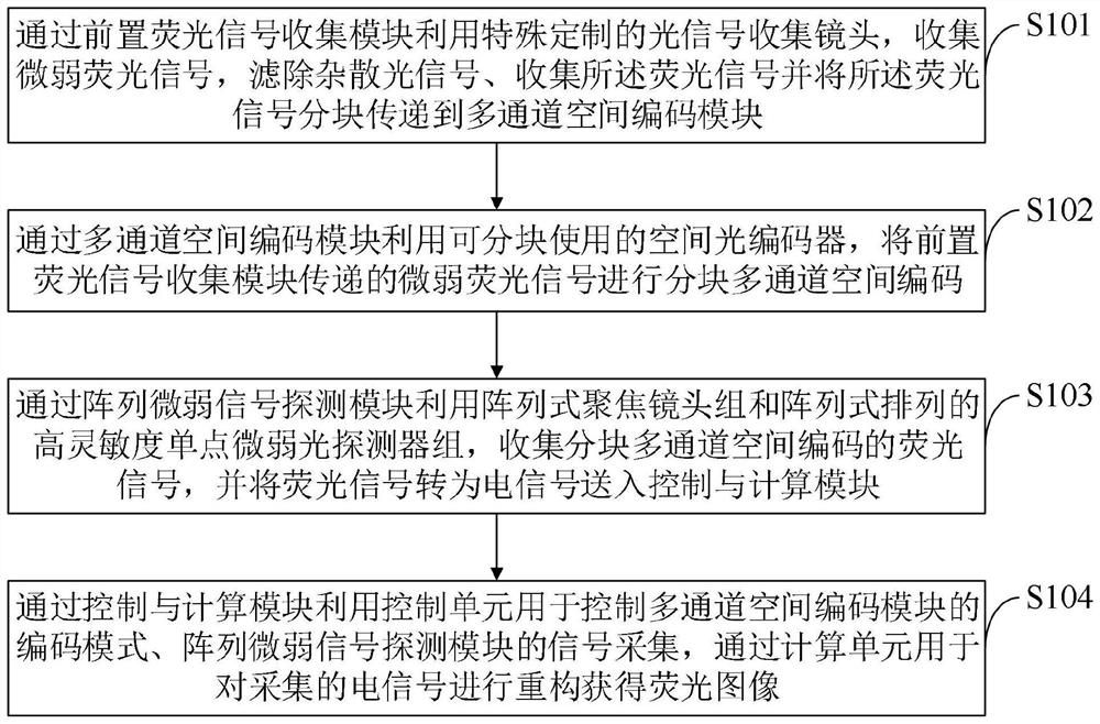 High-sensitivity weak fluorescent signal detection system, method, storage medium and application