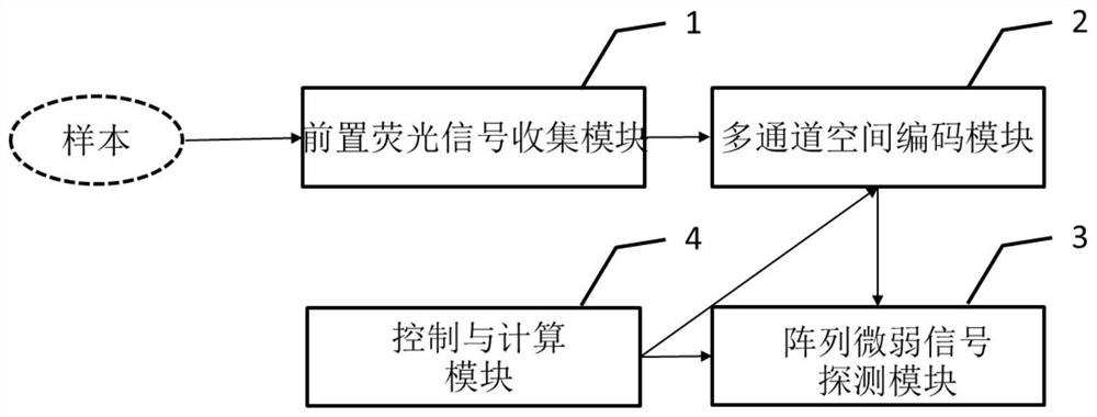 High-sensitivity weak fluorescent signal detection system, method, storage medium and application