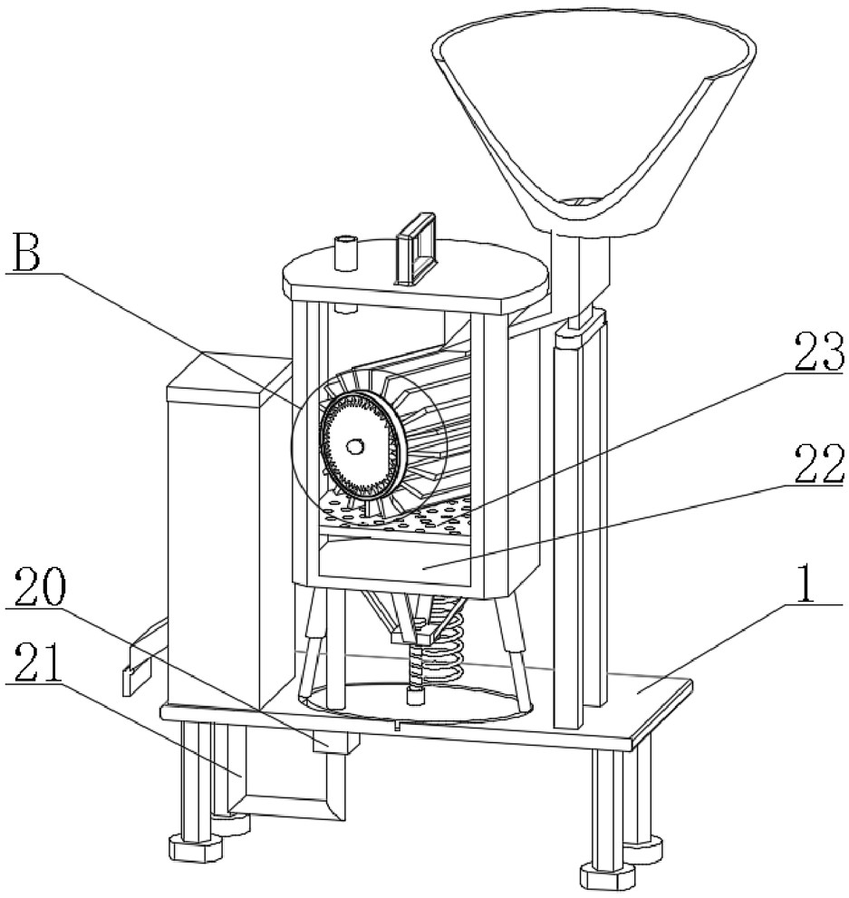 Gravity rotation type sewage treatment device