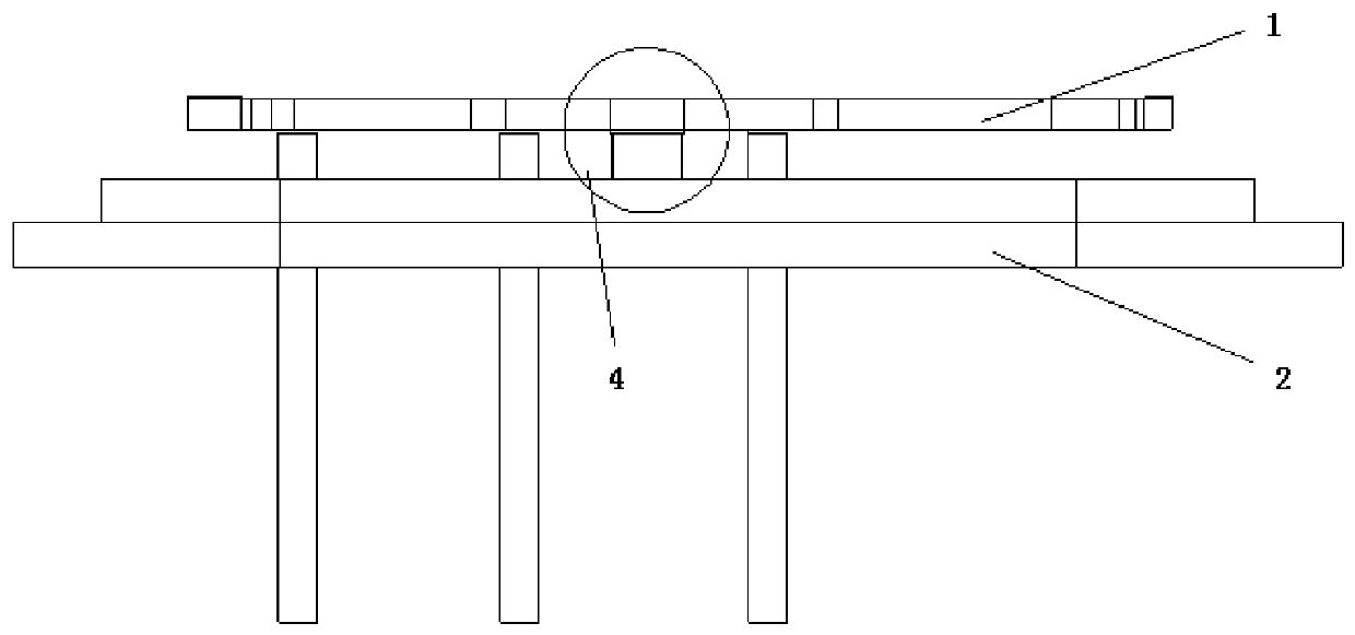 Connecting structure, connecting method and application of quartz tuning fork and base