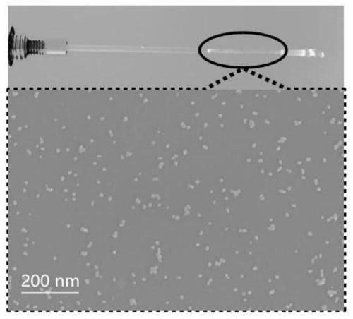 Optical fiber sensing probe application system for detecting charge quantity of supercapacitor electrode and preparation method of optical fiber sensing probe