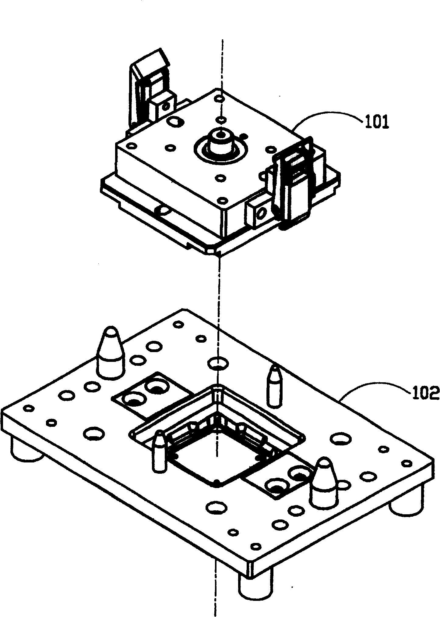 Integrated circuit plug socket having signal switching device and electron element testing method