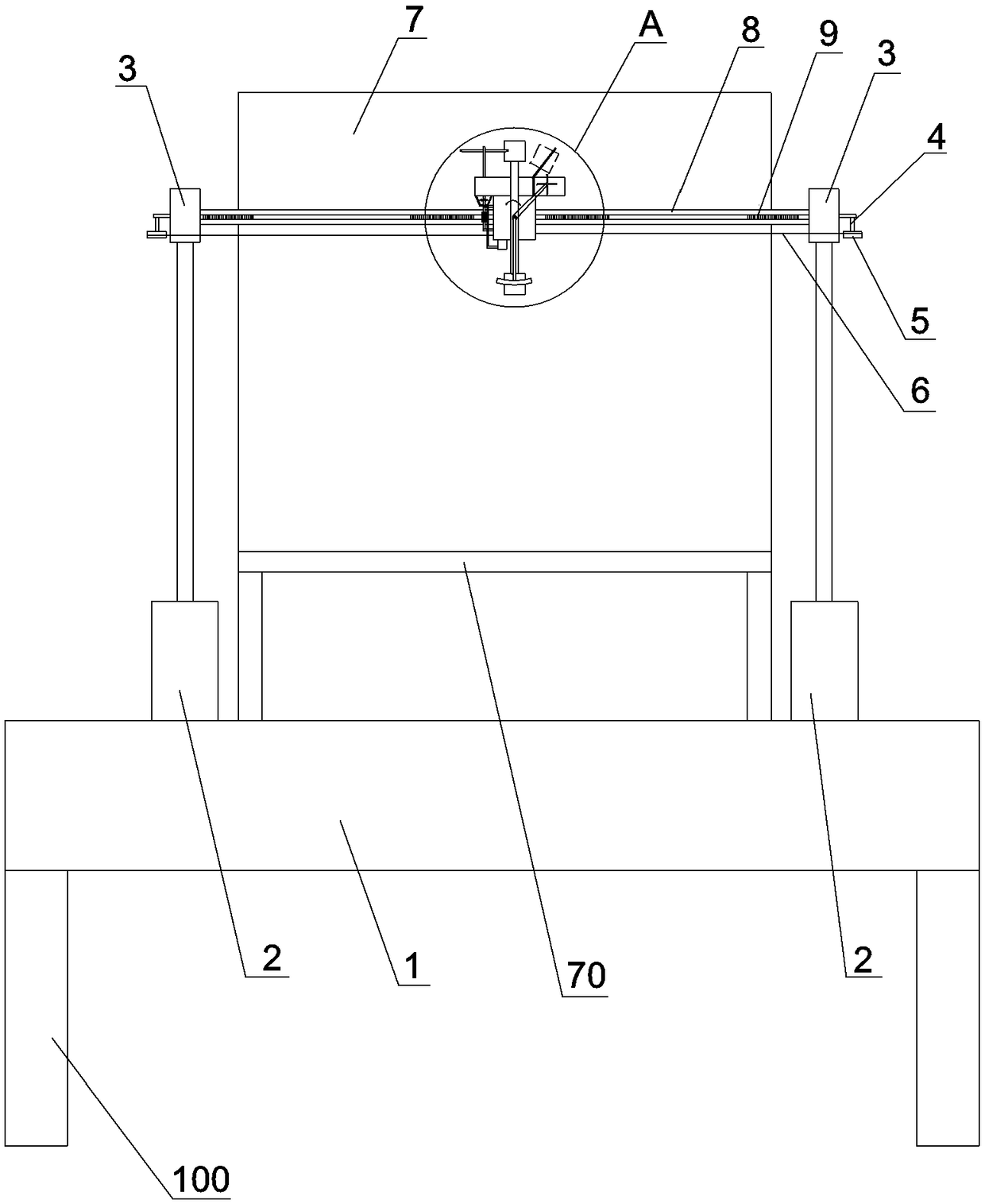 Lifting type working table for construction costs