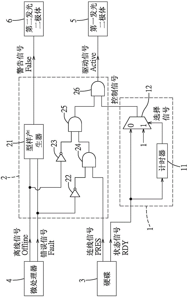 Hard disk lamp signal control circuit